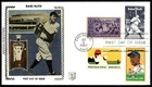 1983 Babe Ruth FDC Yankee Stadium Aquarian Collage Z Silk Cachet-Variety