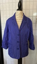Chico  s Metallic Blend Crinkle Blazer Chico 3 XL Ruched Sleeves