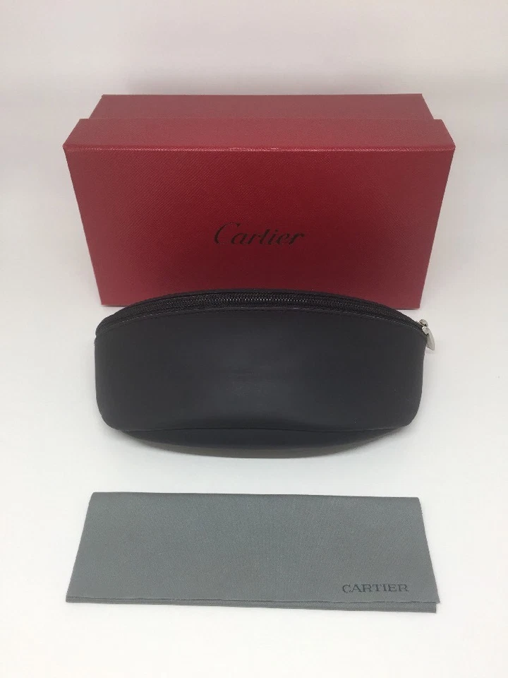 全新 正品 卡地亚 软质保护壳 黑色和灰色 太阳镜 硬盒 整套 — 第 2/4 张图片