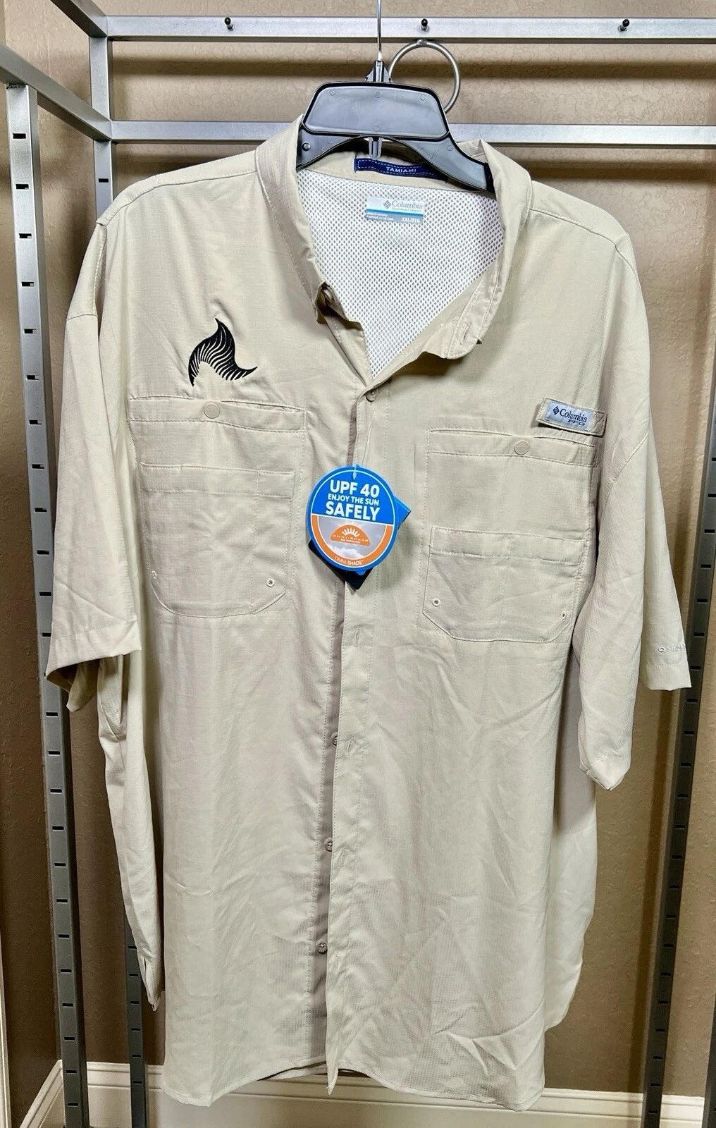 NWT Columbia Tamiami PFG Shirt Men’s XXL Fishing Shirt With Arroyo Logo 2XL New