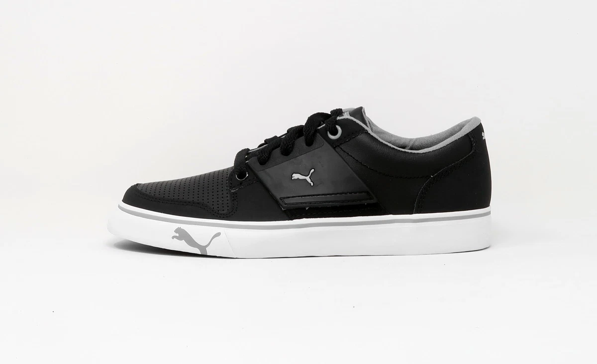 Black leather sneakers boys best sale