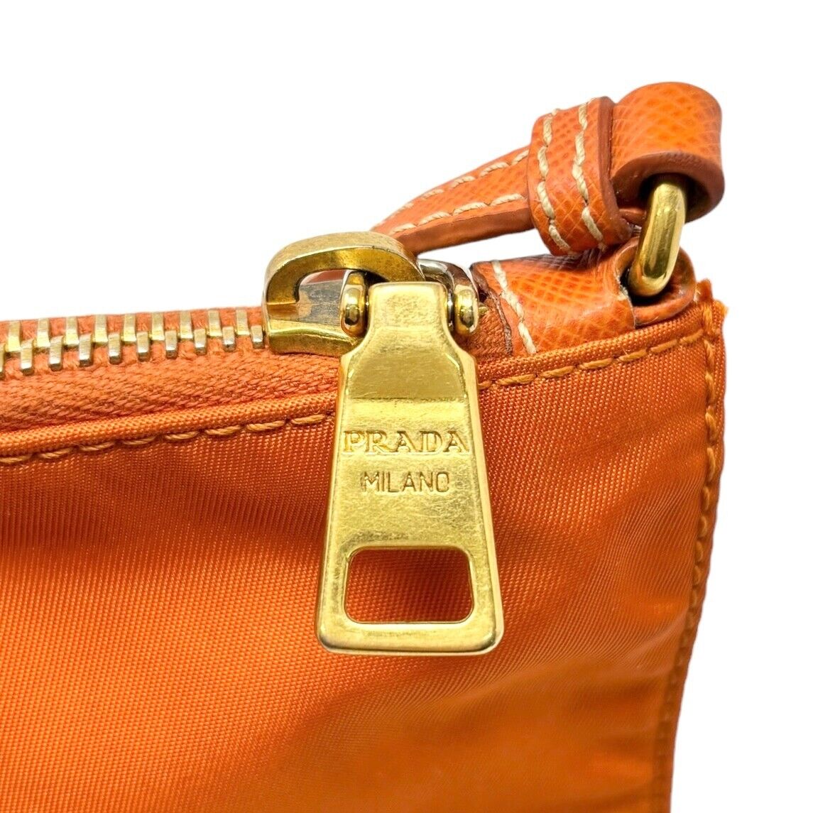 OLD PRADA ミニポーチ　オレンジ PRADA Vintage Logo Mini Shoulder Bag Pochette Pouch Orange