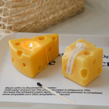 Handmade Cheese Shaped Scented Candles, Cheese Soy Wax Candle
