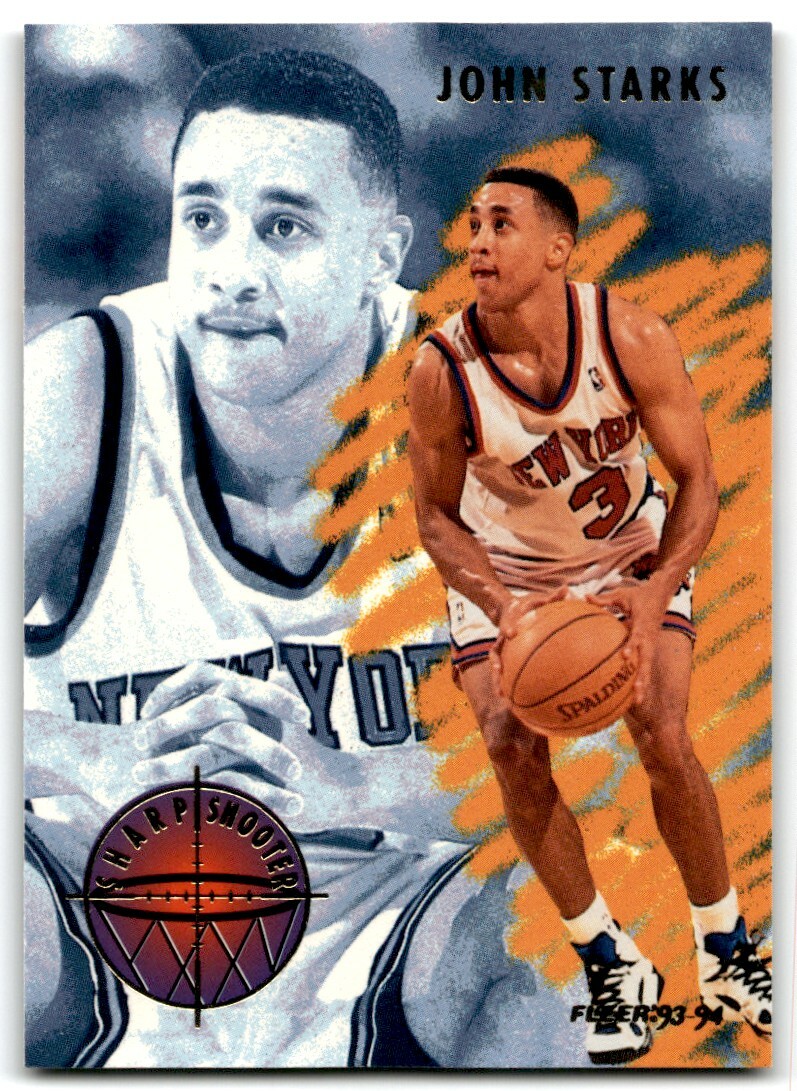 1993-94 FLEER SHARPSHOOTERS JOHN STARKS NEW YORK KNICKS #9
