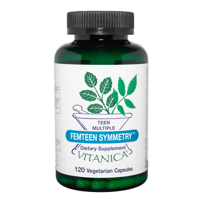 Vitanica, FemTeen Symmetry, Teen Daily Multivitamin, Vegan, 120 Capsules 
