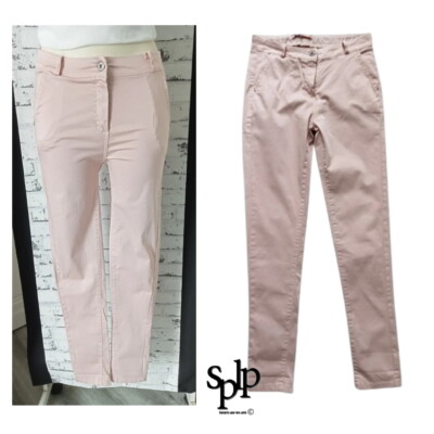 New Collection  pantalon toile rose clair slim léger Taille S (valeur 42  ) Neuf