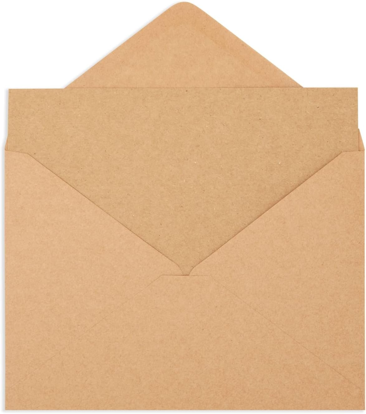 Best Paper Greetings 50 Pack Blank 5X7 Note Cards and Envelopes Set, Brown A7 No