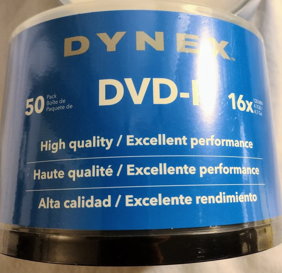 4 spindles of 50 Dynex DVD Recordable Media DVD-R 16x 4.7GB Total of 200 DVD-R - Image 2 of 4