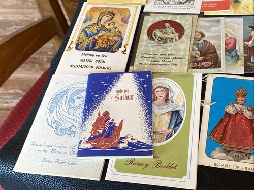 VTG LOT Holy Prayer Mass Card Jesus Mary Saints Child Infant Of Prague Catholic - Picture 13 of 24