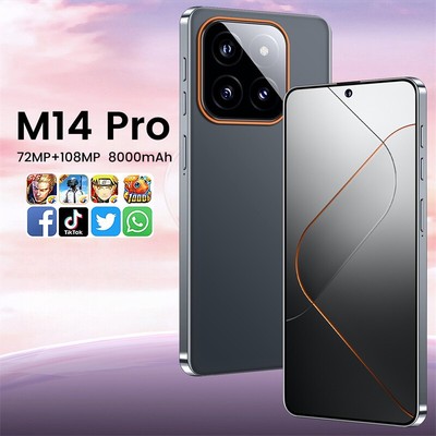 M14 Pro Smartphone 7.3'' HD Android Global Unlocked 16+1TB 72+108MP Dual SIM