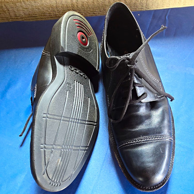 ECCO Men's Black Leather Lace-Up Oxford Dress Shoes Cap Toe 14.5 M