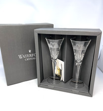 Waterford Crystal Swan Toasting Champagne Glasses Wedding Collection #W5