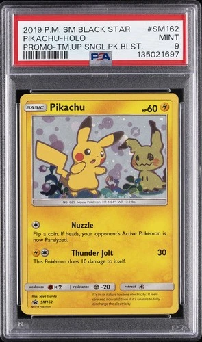 2019 POKEMON SM BLACK STAR PROMO TEAM UP SINGLE PACK BLISTERS PIKACHU-HOLO PSA 9