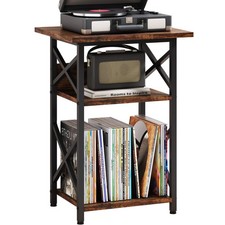 ZHNSYDN Record Player Stand with Large Desktop, Record Player Table with Viny...