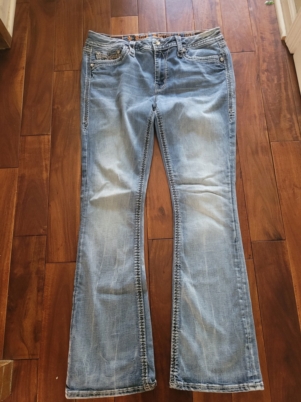 Rock Revival Karla Mid Rise Boot Cut Size 32