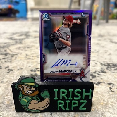 2021 Bowman Draft - Draft Pick Autographs - Landon Marceaux #CDA-LM Purple /250