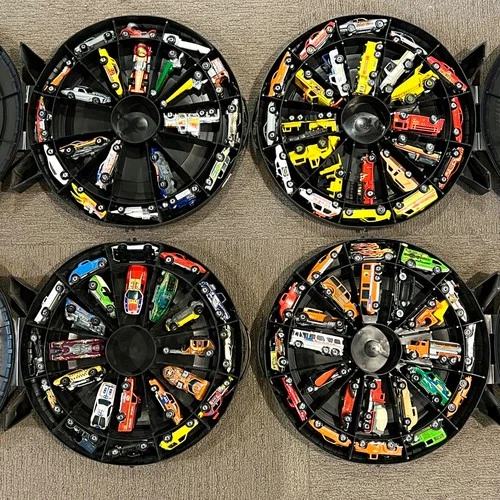 Vtg Mattel Hot Wheels Collection Lot of 94 w/4 Mag Wheel Collector Cases Redline