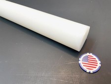 UHMW White Round Rod  2" Diameter x 12" Long,  1 Unit, Extruded