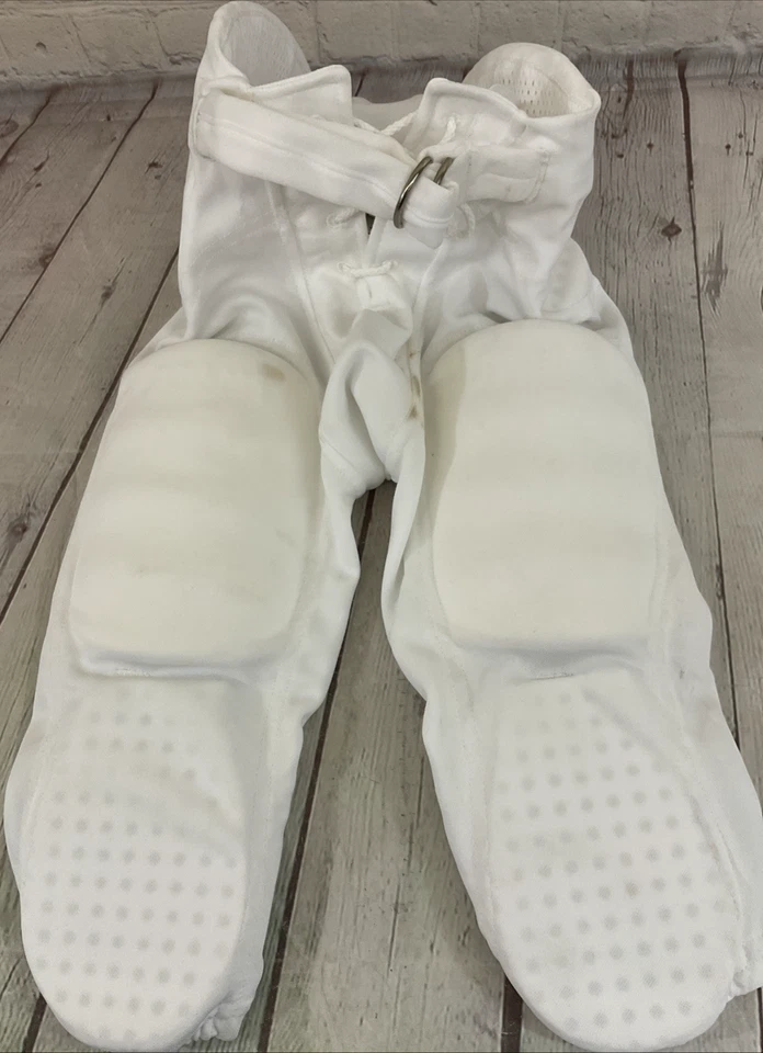 Adams Youth 超小号七垫橄榄球裤白色系带 D 环腰带 — 第 3/4 张图片