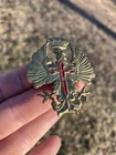Antique Spanish Franco Cap Helmet Insignia Civil War Military Tanker Post WW2