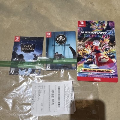Mario Kart 8 Deluxe Dark Thrones Witch Hunter download codes Nintendo Switch