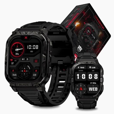 CARBINOX Blaze Smart Watch with GPS Sport Mode, Rugged Fitness Tracker Waterp...