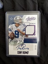 TONY ROMO 2014 Panini Absolute Tools of the Trade Game Worn Jersey Auto 09/10