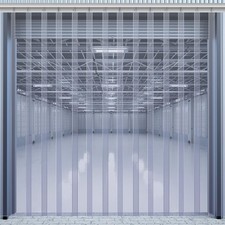 96 X 96 Inch PVC Strip Door Curtain Kit, Heavy Duty Waterproof Clear Door Curtai