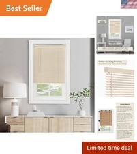 Cordless Mini Window Blind 1" Slat Vinyl Venetian Blinds -28in Width, 48in Le...