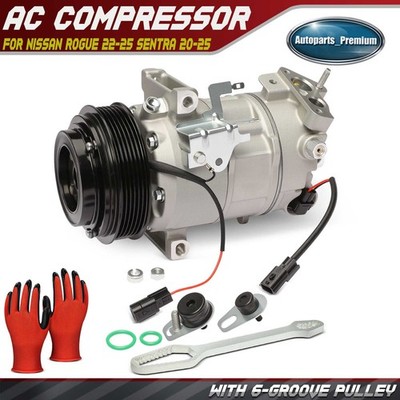 A/C Compressor with 6ZSE Style for Nissan Rogue 22-25 Sentra 20-25 INFINITI QX50