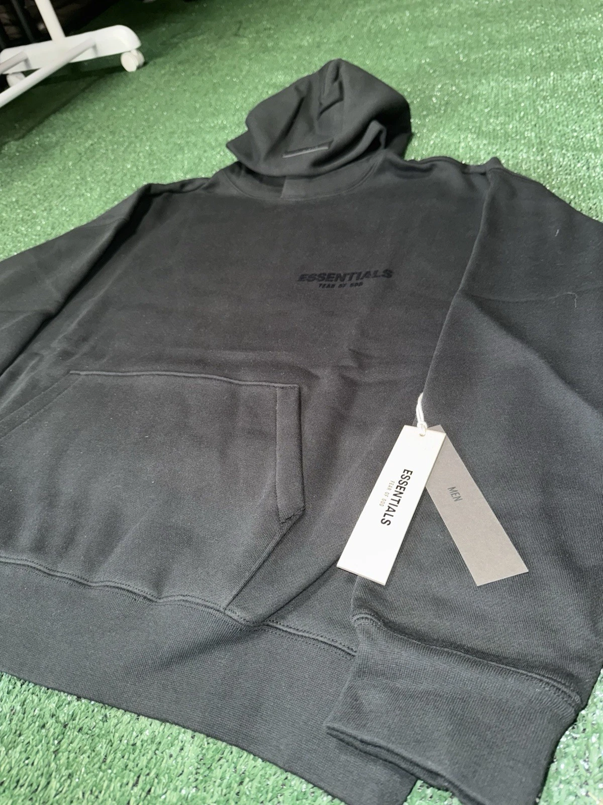 Felpa con cappuccio Fear of Gods Essentials elasticizzata limousine taglia S L