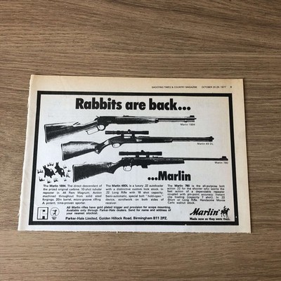 GUNS143 MAGAZINE ADVERT 6X9 MARLIN RIFLES: MODELS 1894, 49DL, 780