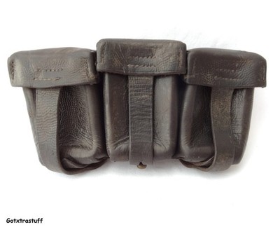 German Mauser K98 rifle three-cell Ammunition Pouch.Dated 1915. Original AMMO.
