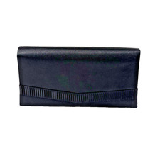 Vintage Black La Regale Satin Handbag Evening Clutch Purse Envelope Style CUTE