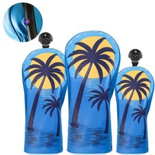 Magnetic Golf Head Cover 1/3 Pack for Driver Fairway Hybrid with Embroidered