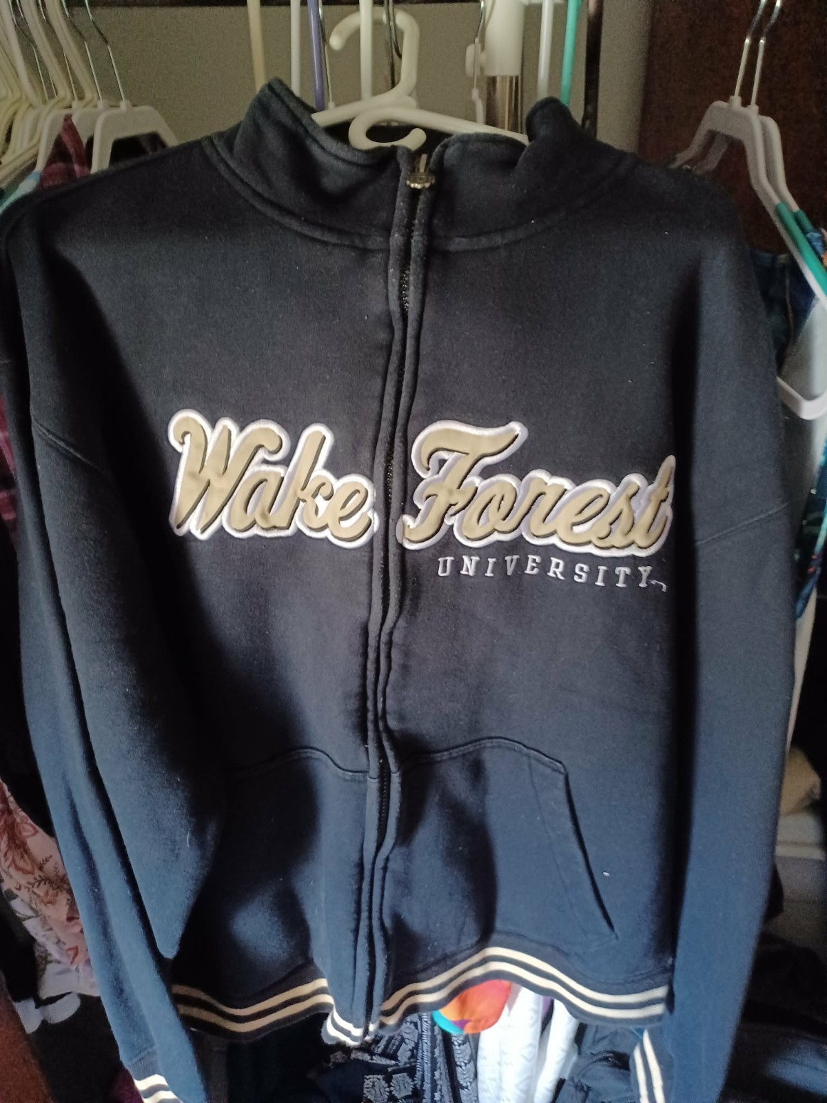 Champion Wake Forest Demon Deacon Full Zip Hooded Fleece Hoo
