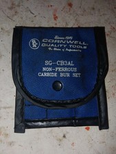 Cornwell Tools Sg-cb3al 3 Piece Non Ferrous Carbide Burr Set New Never Used Cornwell Tools Sg-cb3al 3 Piece Non Ferrous Carbide Burr Set New Never Used