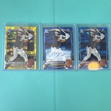 Topps 2024 Bowman Chrome MLB SF Giants Gavin Kilen 3-Card Lot 1st Auto /199