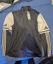 adidas SQ25 TR JKT Men's Black/White Full-Zip Track Jacket Size M JE2774