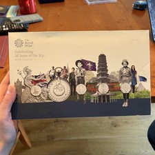 Celebrating 50 Years of the 50p 2019 UK Silver Proof Coin Set Inc Kew Gardens