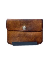 MHL. Men's Leather Coin Case, Brown, Solid Color