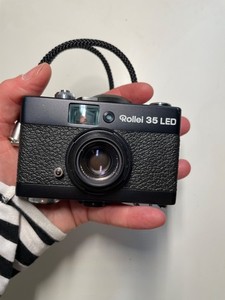 Rollei 35 LED 35mm Film Compact  Camera Black - Hoya 24mm filter - Tiny dent