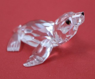 Swarovski Crystal Aquatic Worlds Collection Baby Sea Lion Figurine No Box