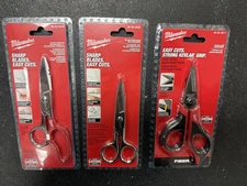 LOT OF 3 Milwaukee 48-22-4049, 4048,3017 Electrician Scissors & Shears. NEW