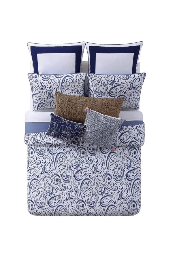 Oceanfront Resort Indienne Paisley 100% Cotton Duvet Set - FULL/QUEEN 3 Pc - Image 3 of 4