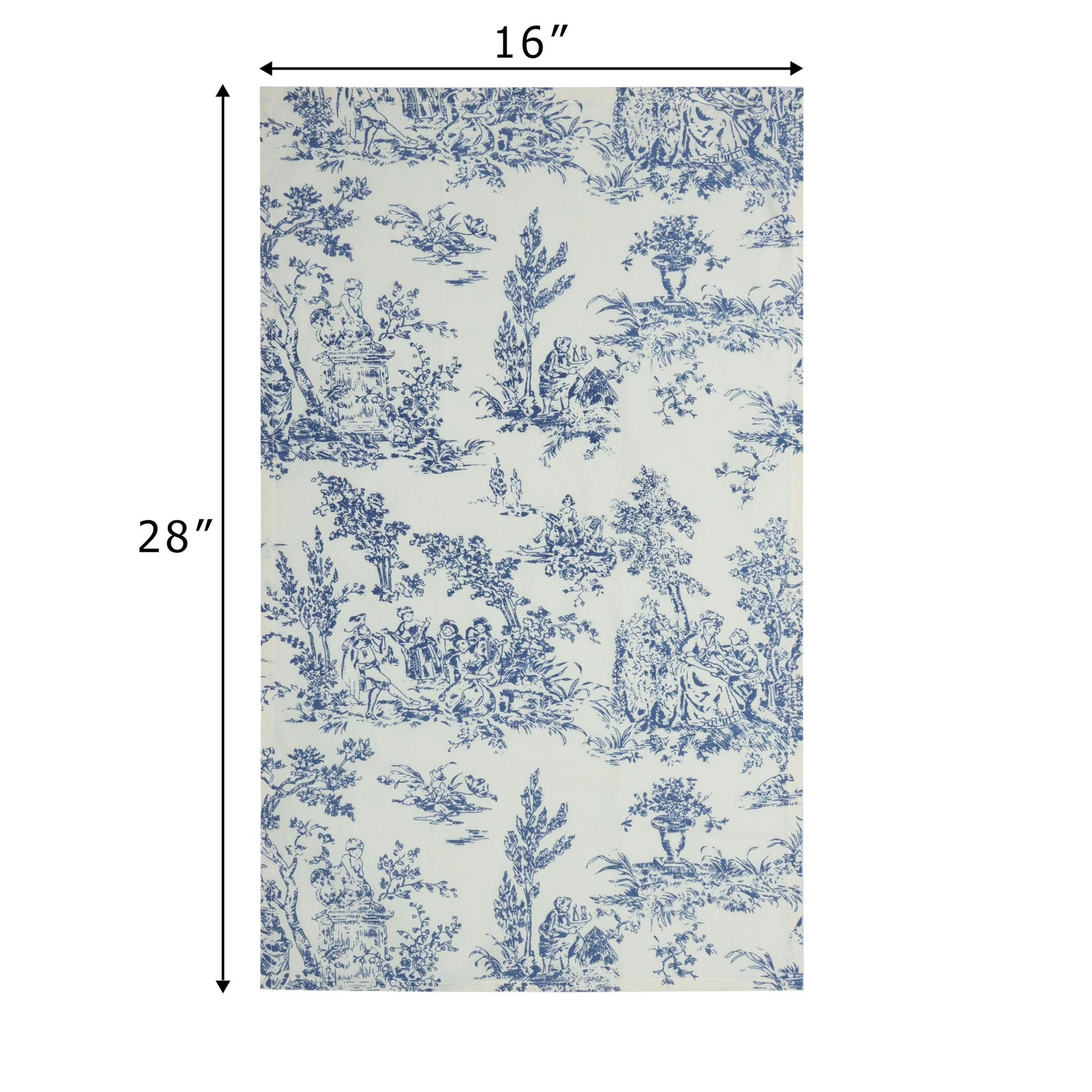 Kitchen Towels - 100 Cotton 4 Pack French Country Toile Dish Towel - Decorati...