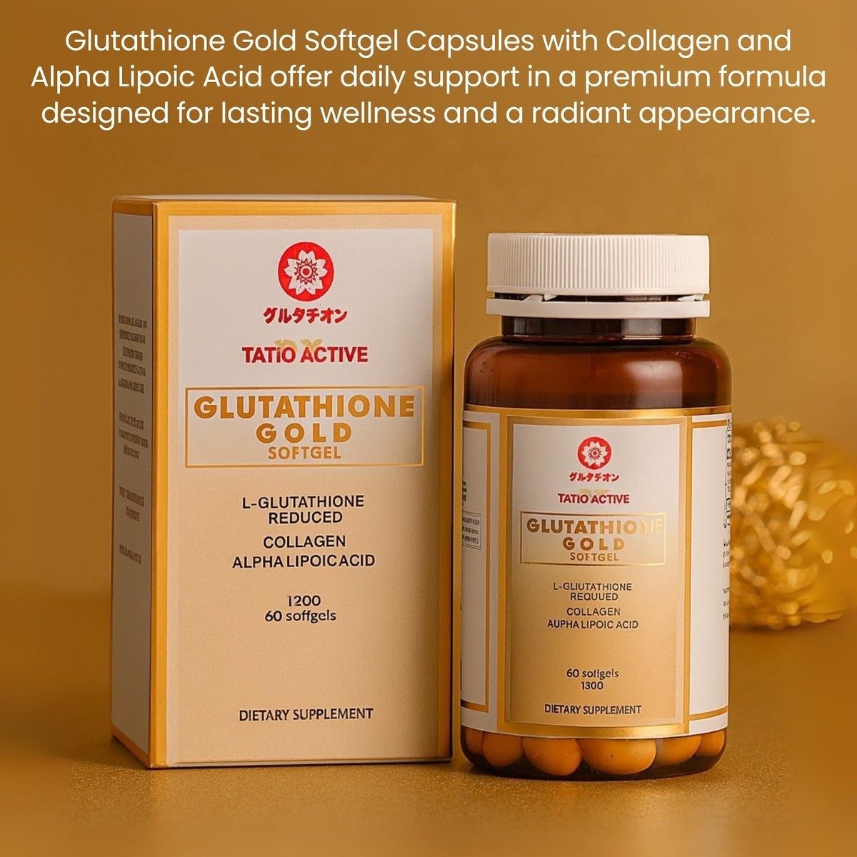 Tatiomax Made in Japan Advanced Gold Glutathione Capsules - 3 Bottles