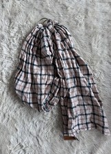 Wildbird Ring Sling Baby carrier Linen Green And White Plaid