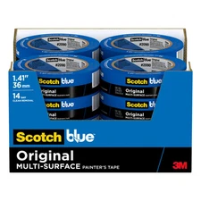 ScotchBlue Painter's Tape 1.41 Inch Wide 16 Rolls Multi Surface UV Resistant