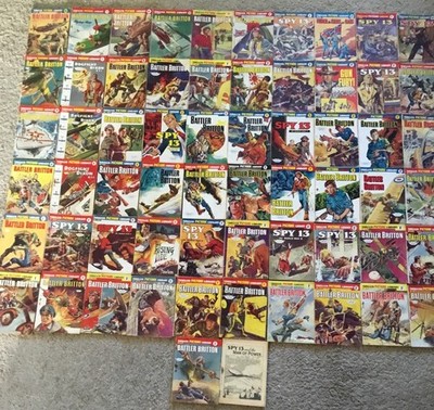 62x Huge VINTAGE PICTURE LIBRARY lot UK 1950s 60s Thriller Battles Spy Dogfight